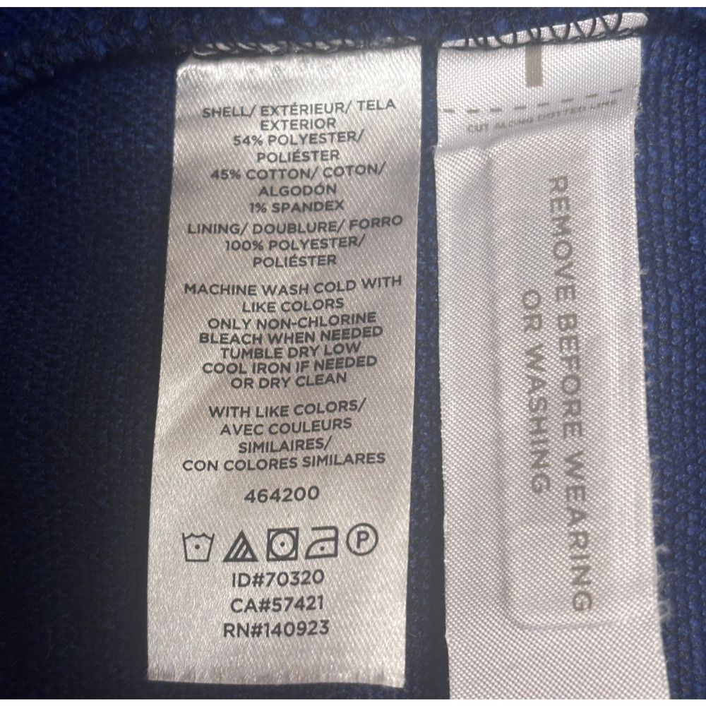 LOFT Blue Textured Knit Sheath Dress Sleeveless Size 14 Zip Back - Picture 3 of 12